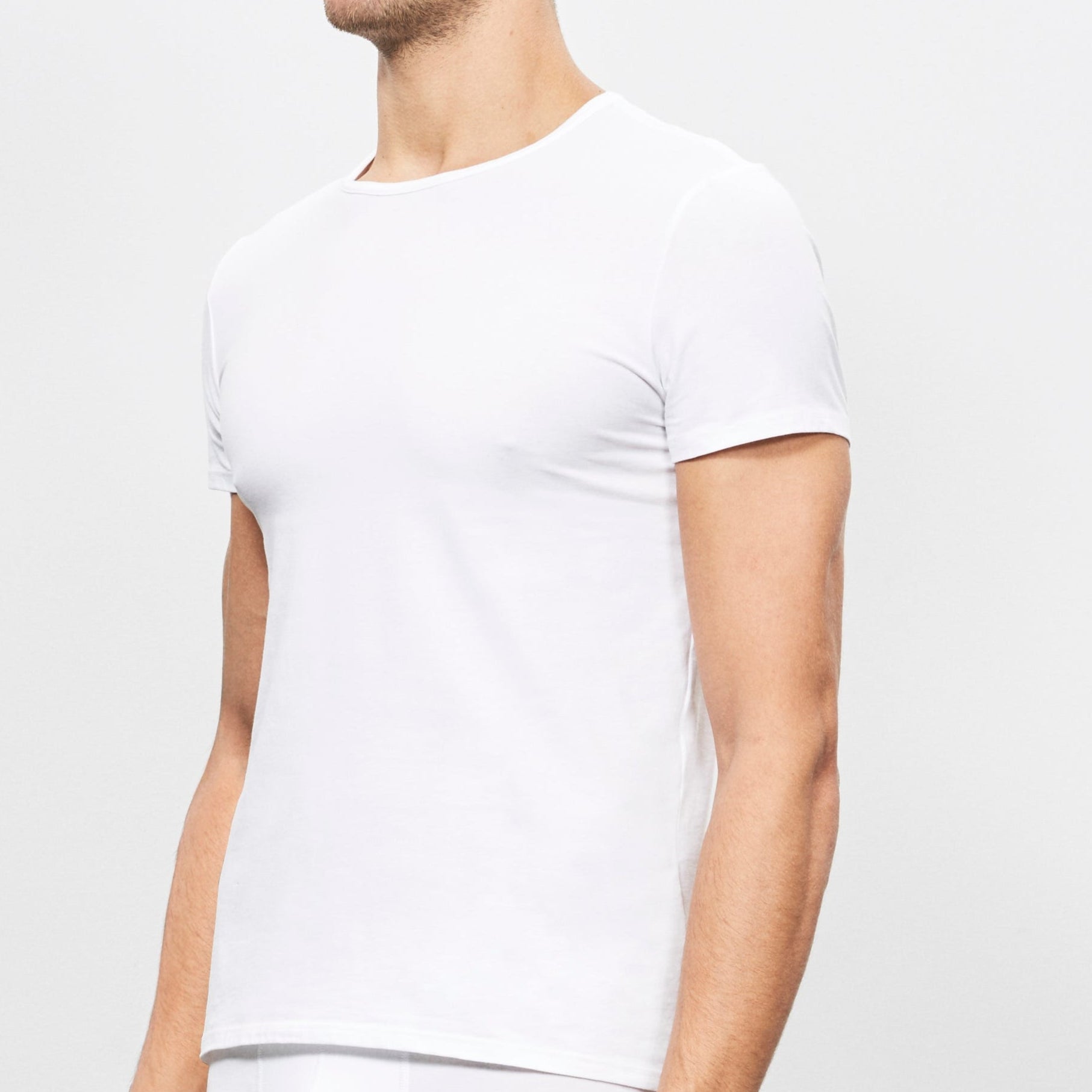 Men's - Cotton & Beeswax / crew-neck shirt-White (T2244M)