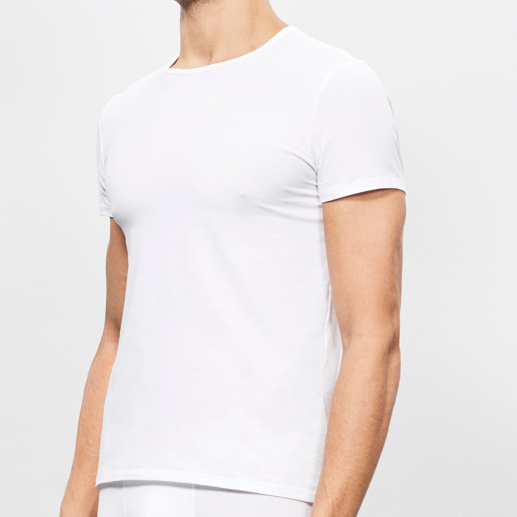 Men's - Cotton & Beeswax / crew-neck shirt-White (T2244M)