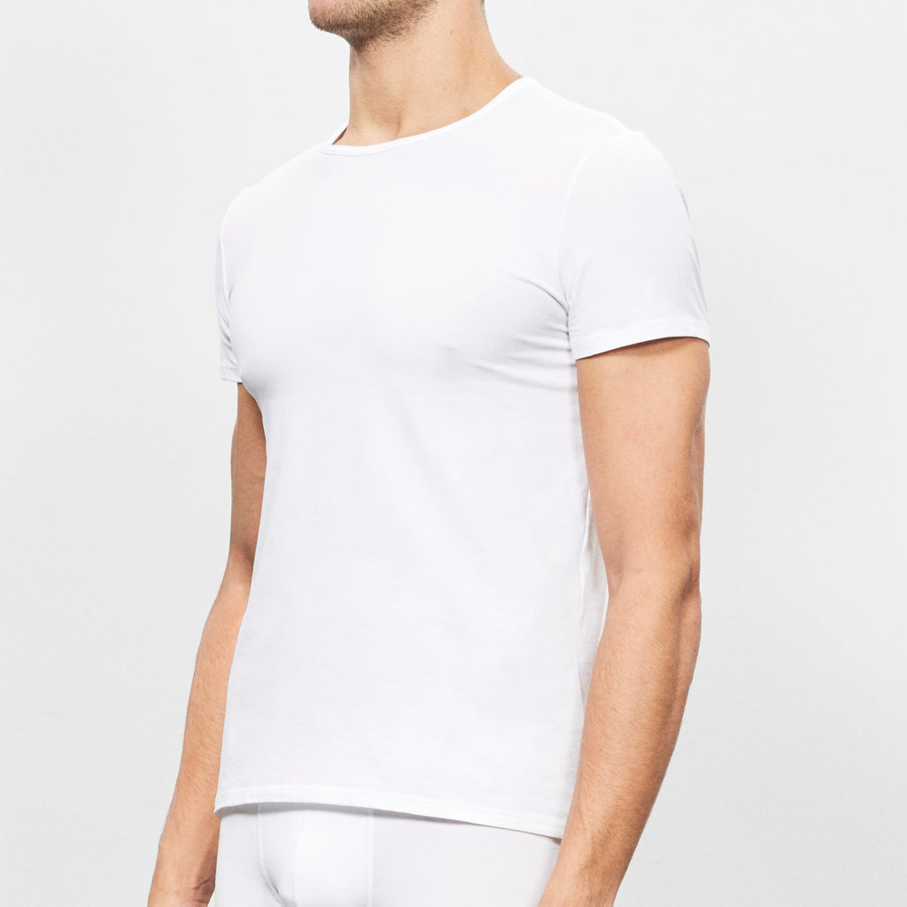 Men's - Cotton & Beeswax / crew-neck shirt-White (T2244M)