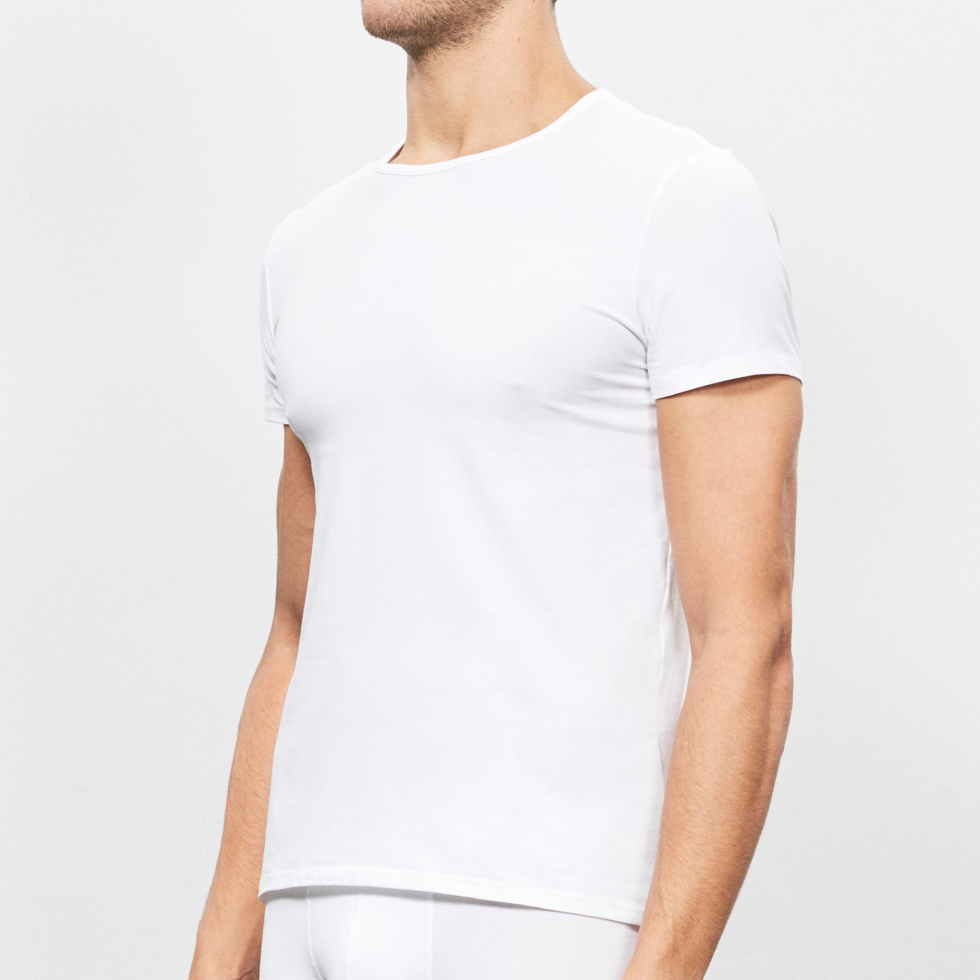 Men's - Cotton & Beeswax / crew-neck shirt-White (T2244M)
