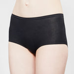 Ladies - Modal & Silver ions / high waist shorts-Black (T6864W)