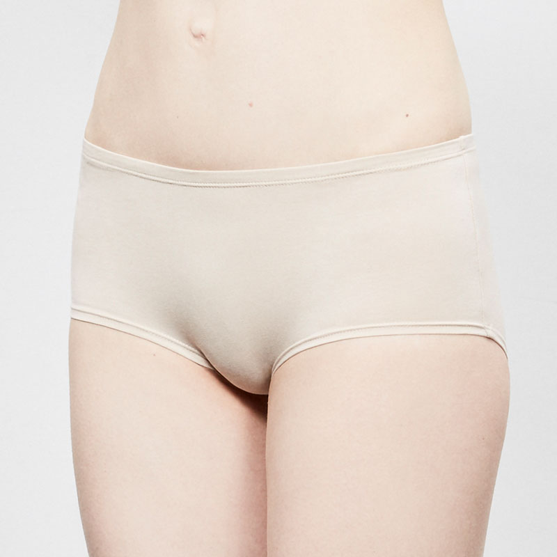 Ladies - Cotton & Beeswax / high waist shorts-Beige (T6869W)